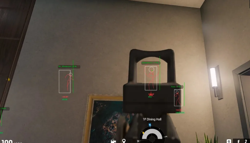 The Finals Cheats aimbot lock on a contestant